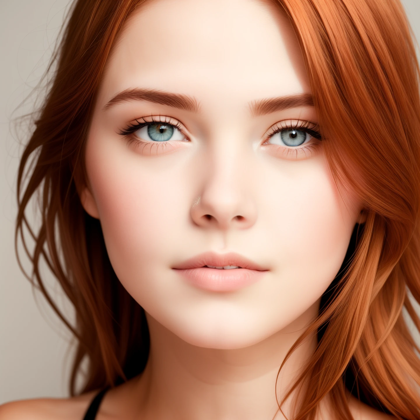 Ginger hair natural face