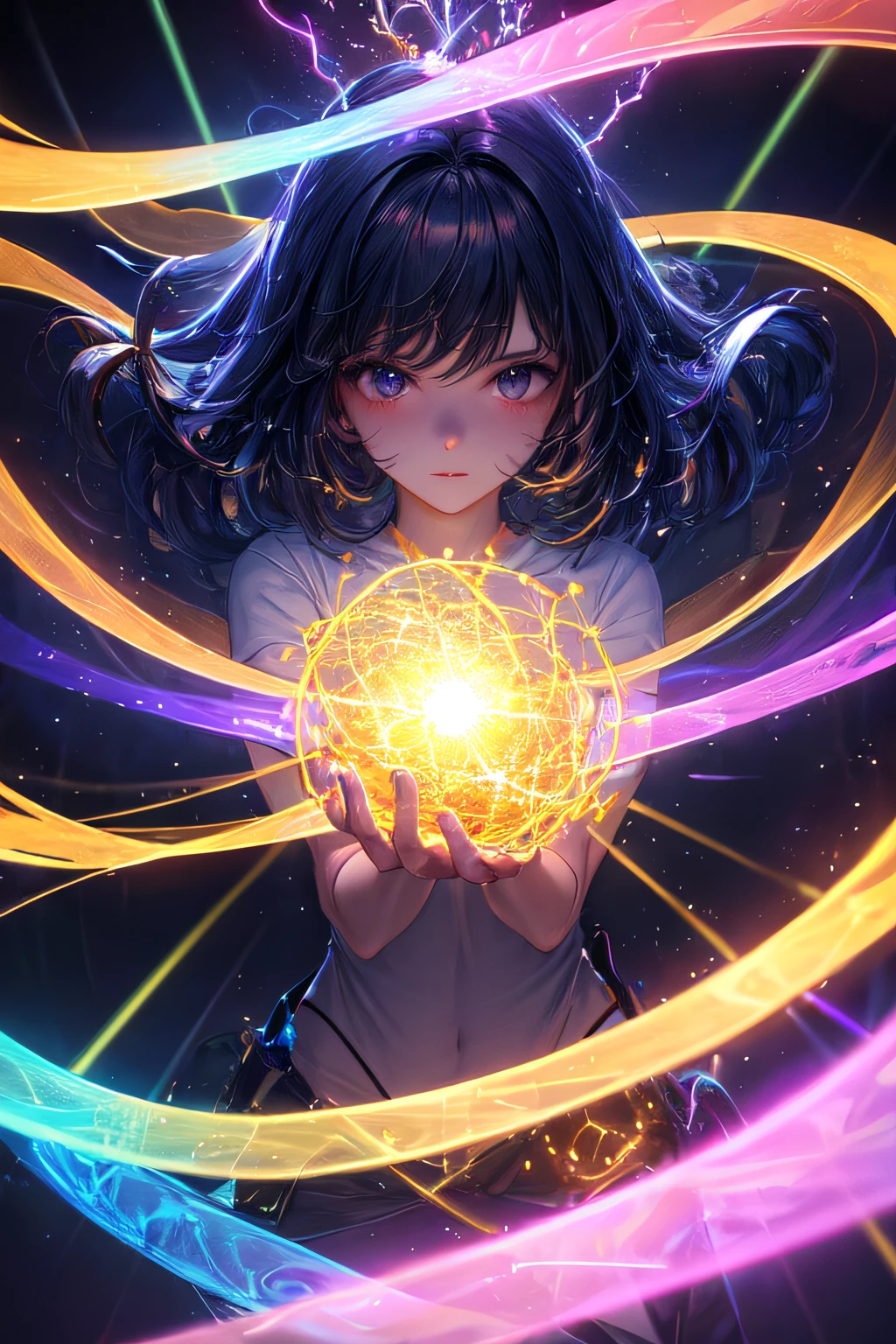 In an atmospheric and ethereal portrait, paranormal luminescent neural network takes center stage. image, amazingly detailed photo, reflects the interaction of mystical glow and advanced technology. Neural network floats in limbo, her chains pulsate with an otherworldly light, as if there was a sentient being living inside. Threads of red-hot energy intertwine, Create a mesmerizing glow, which illuminates the environment. Flawless image quality clearly demonstrates the complex network structure, inviting viewers to ponder the mysterious mysteries, which it stores.