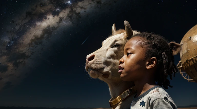 Space cow and African child