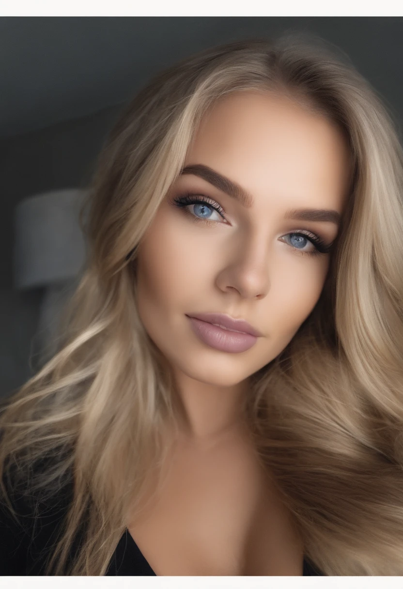 Femme Arafed complètement , fille sexy aux yeux bleus, ultra réaliste, Méticuleusement détaillé, Portrait Sophie Mudd, cheveux blonds et grands yeux, Selfie d’une jeune femme, Yeux de chambre, Violet Myers, sans maquillage, maquillage naturel, Regarder directement la caméra, Visage avec Artgram, Maquillage subtil, Superbe photo du corps entier agenouillée sur le lit, dans la chambre, Buste de taille moyenne à grande