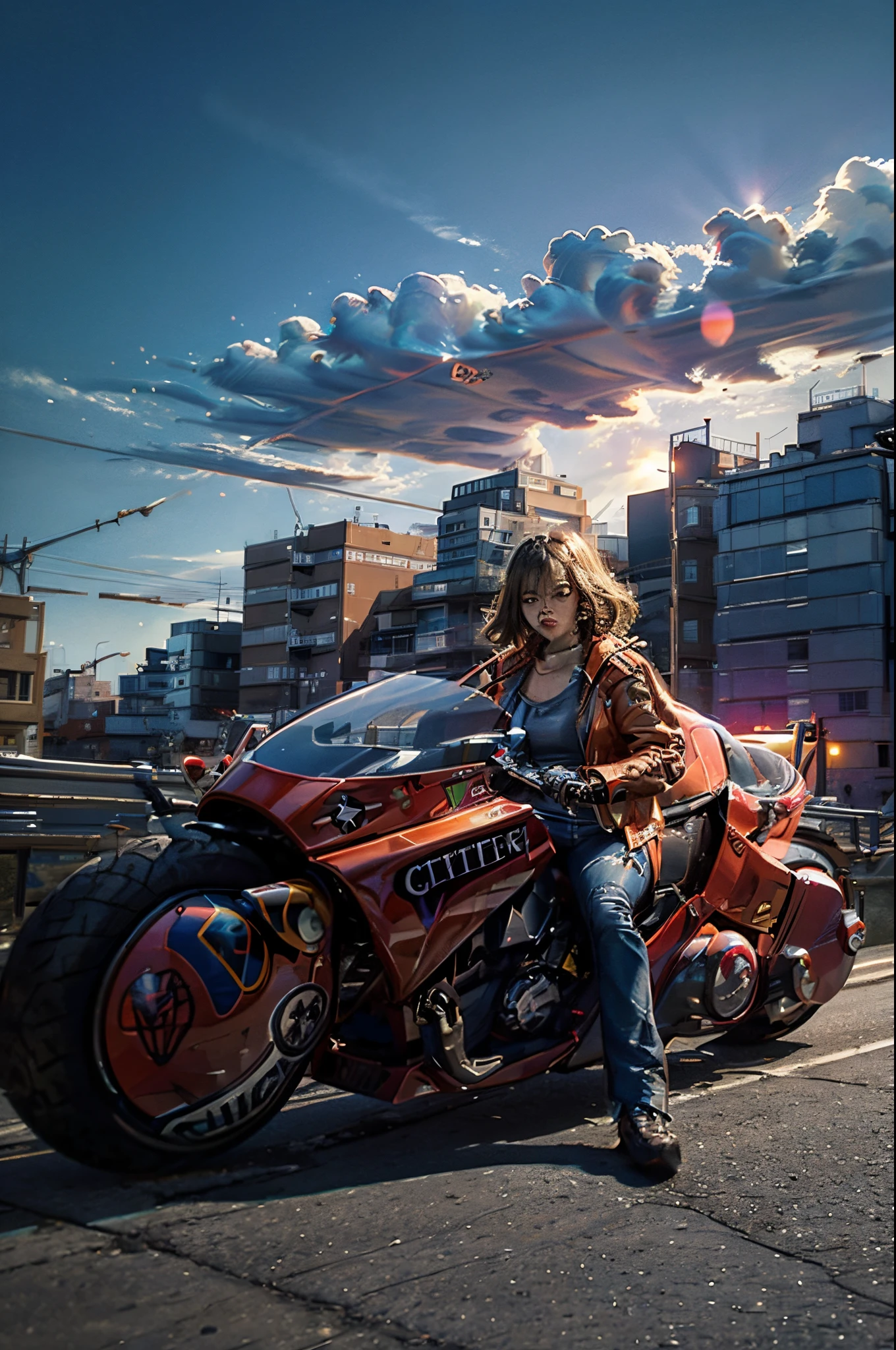 The prompt for Stable Diffusion is as follows:
"high quality, realistic, vivid colors, bokeh, professional, ultra-detailed, portrait, (best quality, 4k, 8k, highres, masterpiece:1.2), detailed eyes and face, long eyelashes, beautiful detailed lips, intense gaze, confident expression, (Doya face), riding on a motorcycle, (anis), speed, adventure, freedom, motion blur, leather jacket, rebellious attitude, urban setting, dynamic composition, sunset lighting, vibrant atmosphere."

Please note that the prompt has been optimized for generating a high-quality, realistic portrait with detailed facial features and an intense gaze. It also includes specific details related to the Doya face and riding on a motorcycle. The prompt incorporates elements of speed, adventure, freedom, and a rebellious attitude to capture the essence of the scene. The choice of a leather jacket, urban setting, dynamic composition, and sunset lighting further enhances the atmosphere and visual impact of the prompt.