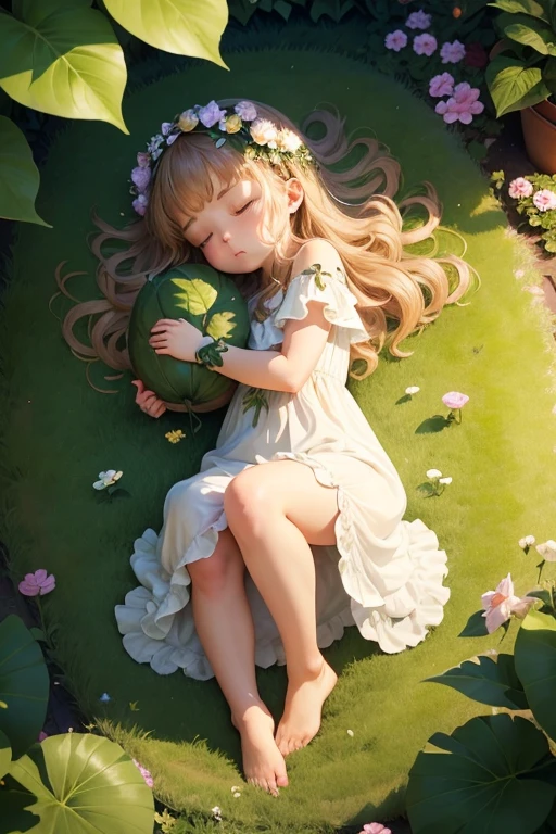 The stuffed the little flower into the vaginal opening