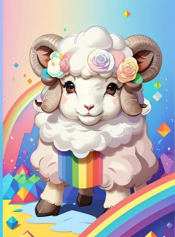 ) ((((cute baby sheep with a rainbow) ((Mikey)) - Criador: Walt Disney2023) ), ,, ( Walt Disney acolchoamento ,multidimensional geometric wall PORTRAIT, arte, Chibi,
Yang08k, lindo, Colouring,Rose
Primary works, qualidade superior, melhor qualidade, Arte Oficial, Beautiful and Aesthetic,)) ), ,, Walt Disney acolchoamento ,multidimensional geometric wall PORTRAIT, arte, Chibi,
Yang08k, lindo, (Colouring, rosa), amarelo ,azul ,vermelho e branco)
Primary works, qualidade superior, melhor qualidade, Arte Oficial, Beautiful and Aesthetic,