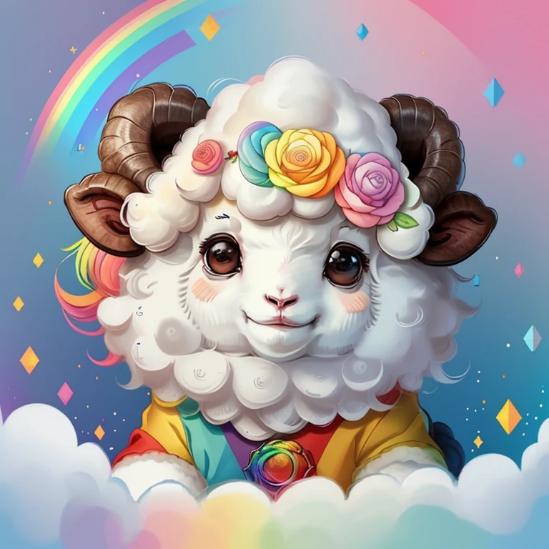 ) ((((cute baby sheep with a rainbow) ((Mikey)) - Criador: Walt Disney2023) ), ,, ( Walt Disney acolchoamento ,multidimensional geometric wall PORTRAIT, arte, Chibi,
Yang08k, lindo, Colouring,Rose
Primary works, qualidade superior, melhor qualidade, Arte Oficial, Beautiful and Aesthetic,)) ), ,,  Walt Disney acolchoamento ,multidimensional geometric wall PORTRAIT, arte, Chibi,
Yang08k, lindo, (Colouring, rosa), amarelo ,azul ,vermelho e branco)
Primary works, qualidade superior, melhor qualidade, Arte Oficial, Beautiful and Aesthetic,