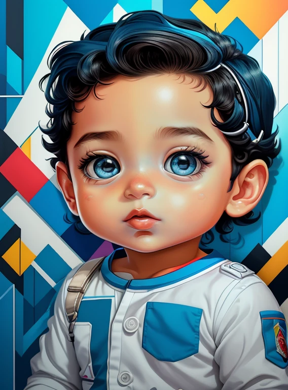 ((|) (cute baby boy aviator) stylized identical to 1940 |)), acolchoamento ,multidimensional geometric wall PORTRAIT, arte, Chibi,
Yang016K, lindo,(( cor vermelha predominante, azul e branco))
Primary works, qualidade superior, melhor qualidade, Arte Oficial, Beautiful and Aesthetic,), Eduardo Kobra acolchoamento ,multidimensional geometric wall PORTRAIT, arte, Chibo,detalhes