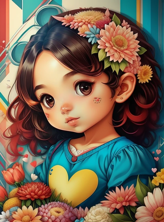 ((|) (cute hedgehog with flowers and hearts) stylized identical to 1940 |)), acolchoamento ,multidimensional geometric wall PORTRAIT, arte, Chibi,
Yang016K, lindo,(( cor vermelha predominante, azul e branco))
Primary works, qualidade superior, melhor qualidade, Arte Oficial, Beautiful and Aesthetic,), Eduardo Kobra acolchoamento ,multidimensional geometric wall PORTRAIT, arte, Chibo,detalhes