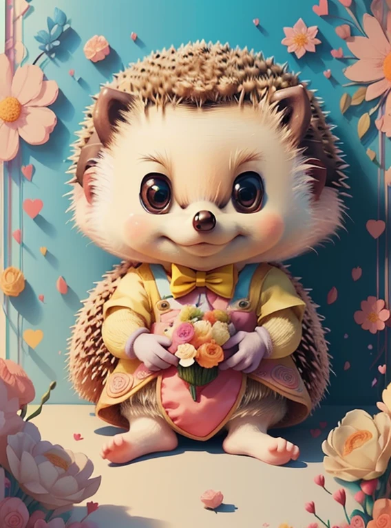 ) ((((cute baby hedgehog with flowers and hearts) ((Mikey)) - Criador: Walt Disney2023) ), ,, ( Walt Disney acolchoamento ,multidimensional geometric wall PORTRAIT, arte, Chibi,
Yang08k, lindo, Colouring,Rose
Primary works, qualidade superior, melhor qualidade, Arte Oficial, Beautiful and Aesthetic,)) ), ,,  Walt Disney acolchoamento ,multidimensional geometric wall PORTRAIT, arte, Chibi,
Yang08k, lindo, (Colouring, rosa), amarelo ,azul ,vermelho e branco)
Primary works, qualidade superior, melhor qualidade, Arte Oficial, Beautiful and Aesthetic,