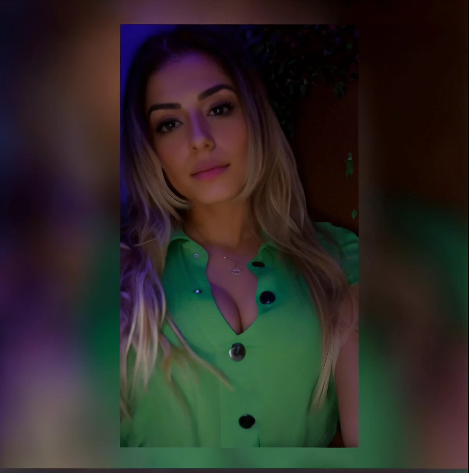 Una mujer con una camisa verde posando para una foto., lorena avarez, Imagen de perfil, 30-year-old woman, 3 0 years old woman, 18 years old, Mariscala Becker, alanis guillen, Hermosa mujer mexicana, 2 2 years old, she is about 2 0 years old, foto de perfil, She is about 20 years old