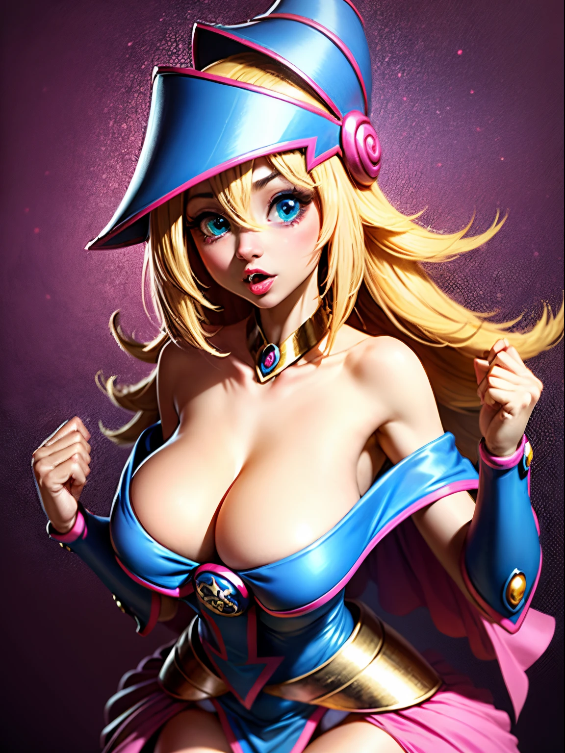 1girl, solamente,Lindo, Sensual, sentado sobre el agua, HMDMG1, Sombrero de mago, escote, hombros , vestido, fuera del hombro, magica, Mistro, particuls, corazones, amar,Moliendatalles altos, Arte digital, Obra maestra, ojos expresivos, papel tapiz, ojos expresivos,Lindo,hermosos ojos, Magia