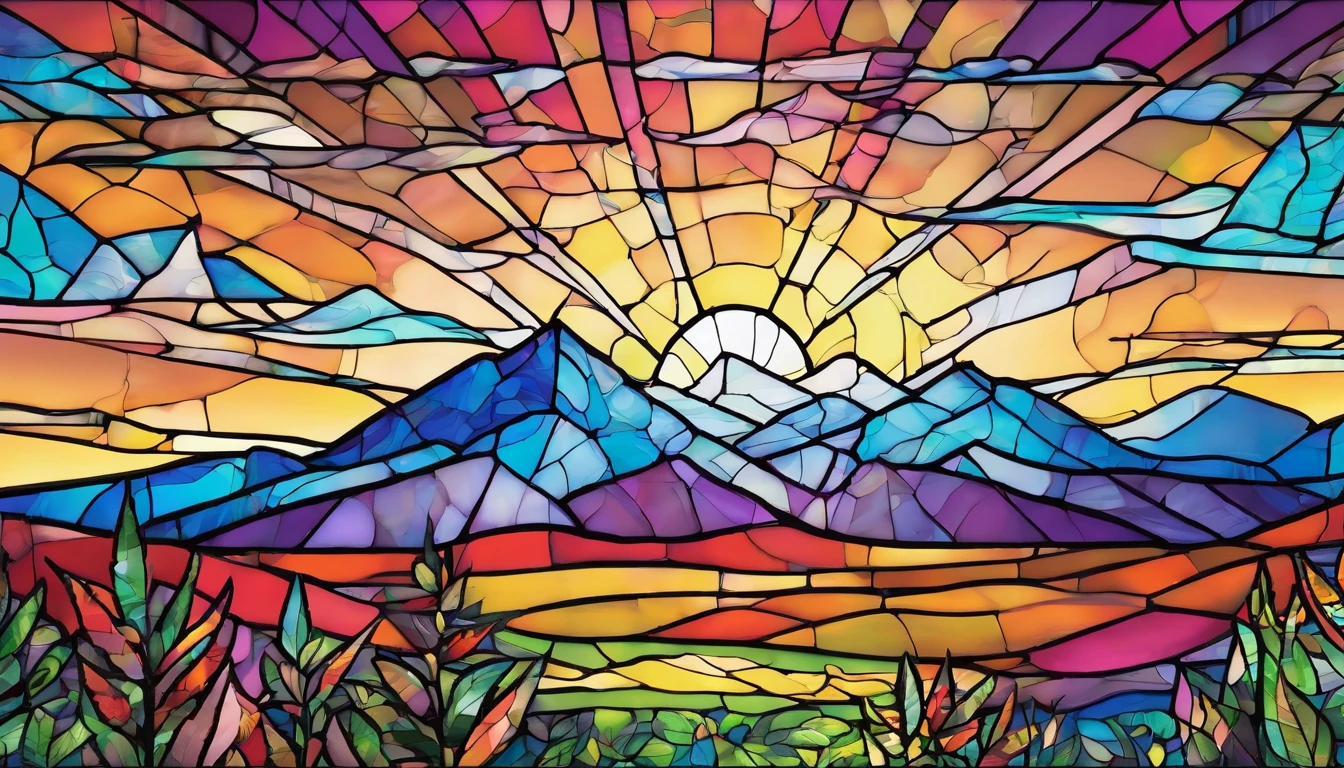 Marijuana landscape sunset/sunrise mountains snow