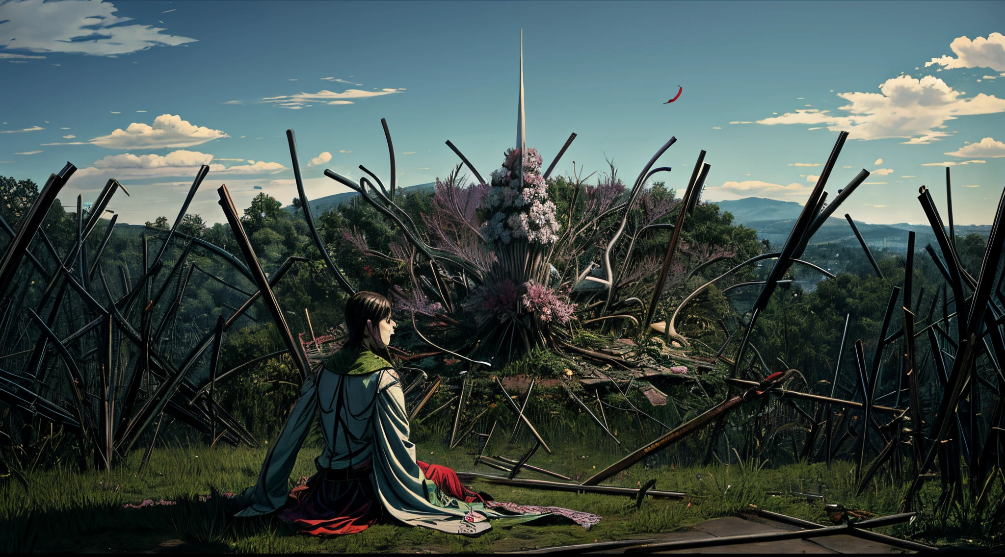 official art, unity 8k wallpaper, ultra detailed, beautiful and aesthetic, masterpiece, best quality, (zentangle, mandala, tangle, entangle), (fractal art:1.3) , 1girl, extremely detailed, dynamic angle, cowboyshot, the most beautiful form of chaos, elegant, a brutalist designed, vivid colours, romanticism, by james jean, roby dwi antono, ross tran, francis bacon, michal mraz, adrian ghenie, petra cortright, gerhard richter, takato yamamoto, ashley wood, atmospheric, ??????? of musical notes, streaming musical notes visible