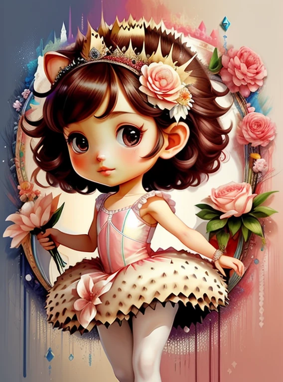 ((|) (cute baby hedgehog with a ballet dancer dress and flowers) stylized identical to 1940 |)), acolchoamento ,multidimensional geometric wall PORTRAIT, arte, Chibi,
Yang016K, lindo,(( cor vermelha predominante, rosa e branco))
Primary works, qualidade superior, melhor qualidade, Arte Oficial, Beautiful and Aesthetic,), Eduardo Kobra acolchoamento ,multidimensional geometric wall PORTRAIT, arte, Chibo,detalhes