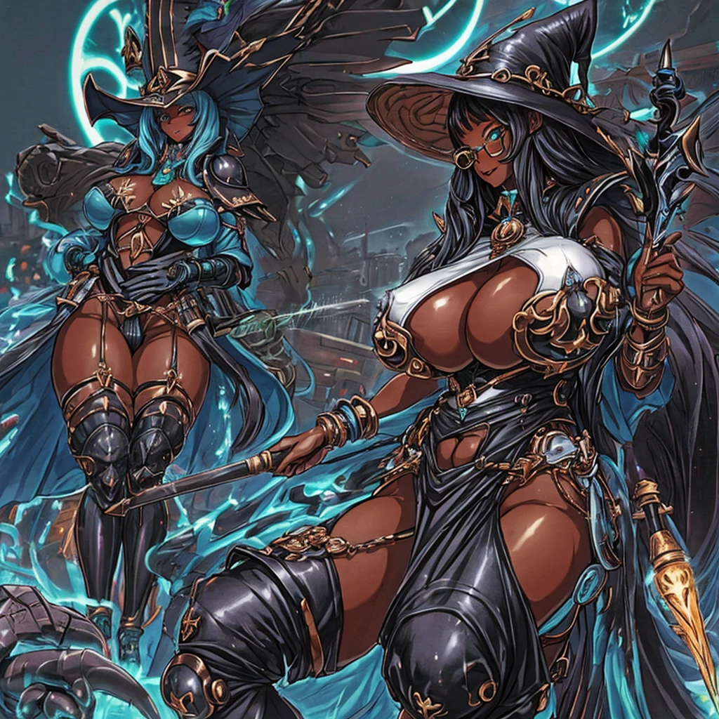 Black Magic Girl，Colossal tits，hip is cocked