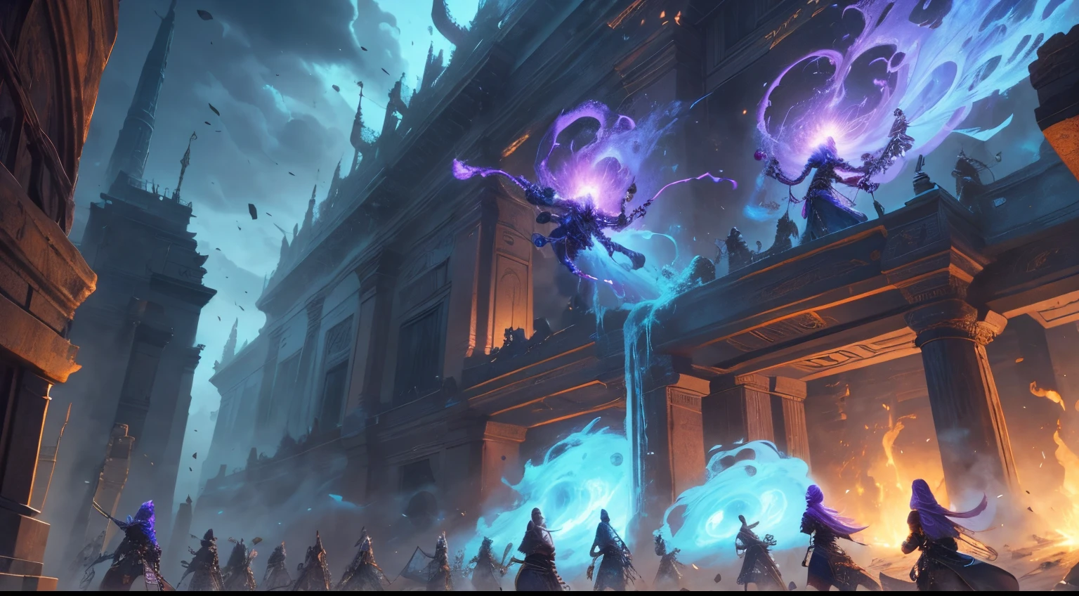 1 girl, pupilas cinzentas, pele texturizada, nuvens fluindo, Epic weapons and scenes, cabelos flutuantes, Inimigos ao redor, Combat action, raiva, parte superior do corpo, look at audience, melhor qualidade, 32k