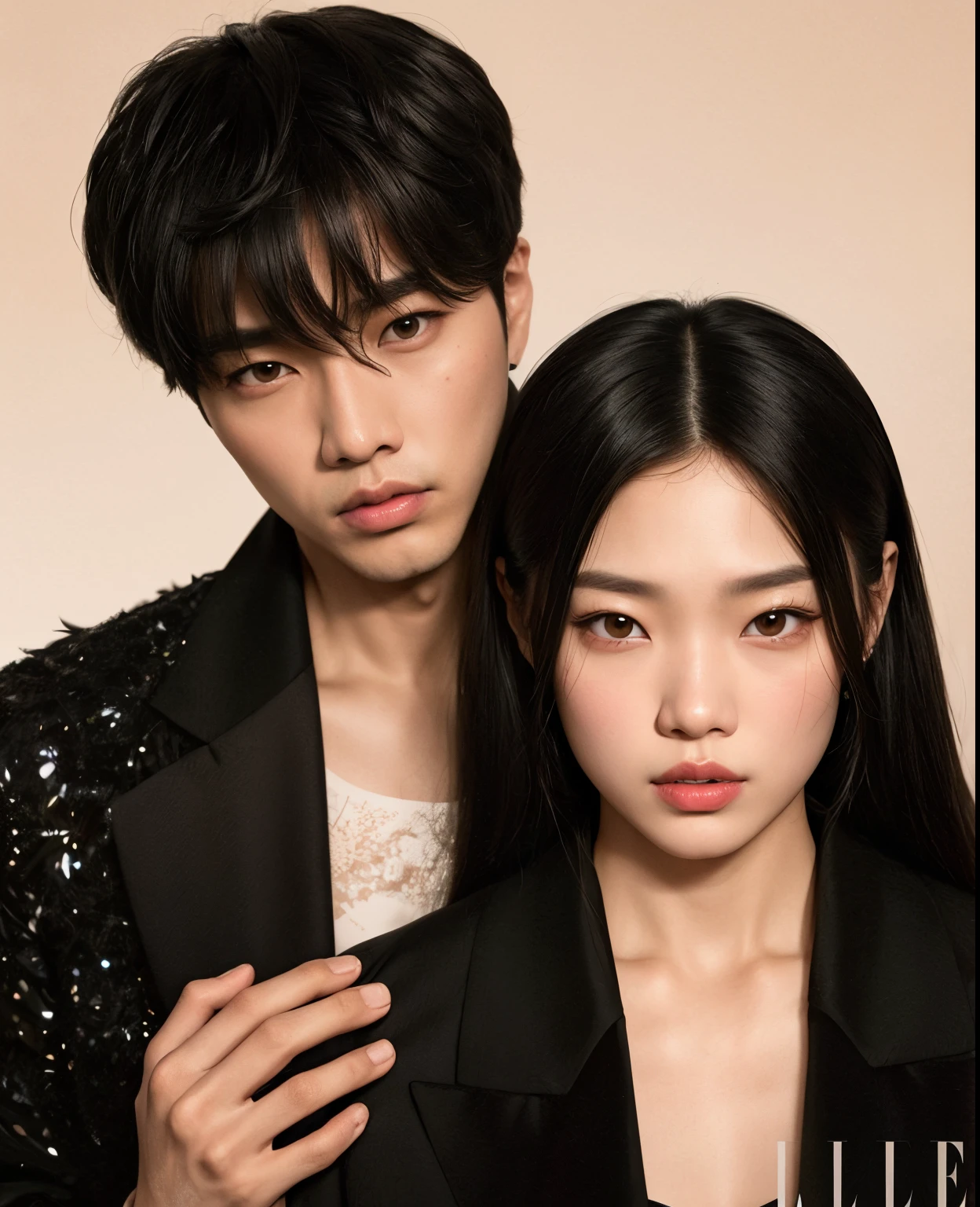 un hombre y una mujer con gabardinas posando para una foto, kim doyoung, Jinyoung Shin, pose de pareja, ulzzang, pareja adorable, Jinyoung Shin aesthetic, fanart oficial, cai xukun, inspirado por Zhang Han, yanjun chengt, TaeJune Kim, suave en _ el fondo, & jee hyung lee & Oh!, sha xi, artista coreano, blackpink Jennie, blackpink Lisa, BTS taehyung