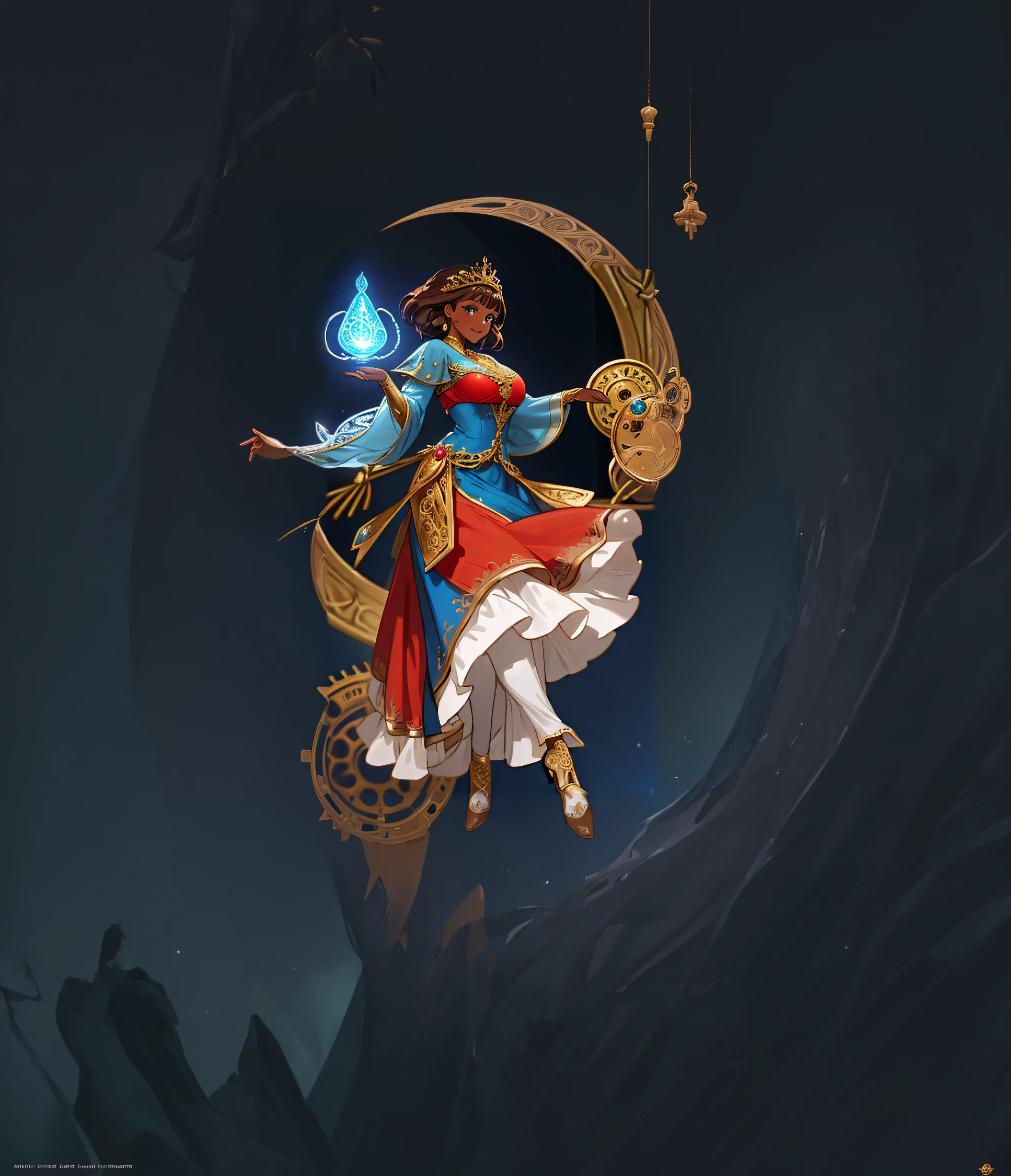 a close up of a woman in a dress holding a fan, cushart krenz key art feminine, beautiful celestial mage, clockwork woman, alphonse mucha and rossdraws, artgerm detailed, kaladesh concept art. mechanical, mohrbacher, extremely detailed artgerm, goddess of time, style of artgerm, artgerm. high detail