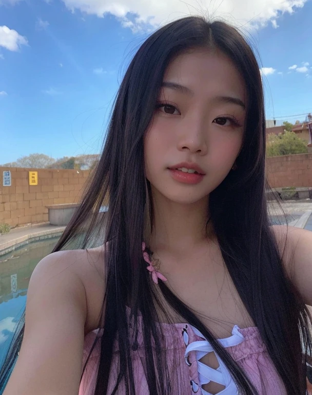 perky Asian woman in a pink dress taking a selfie, 18 anos, Beautiful Asian girl, asian features, Xision Wu, Asian girl, Asian women, Asian girl with long hair, 2 2 anos, basia tran |, Beautiful Asian woman, Lalisa Manobal, an Asian woman, 1 6 anos, 21 anos