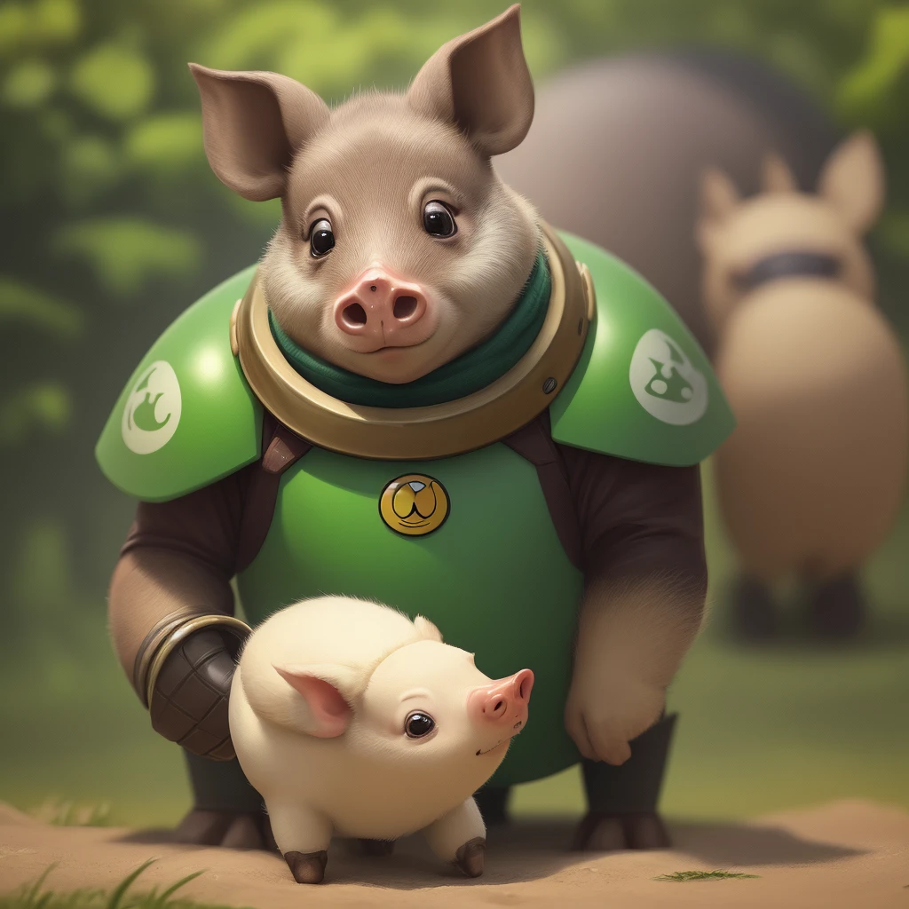 Um porco verde