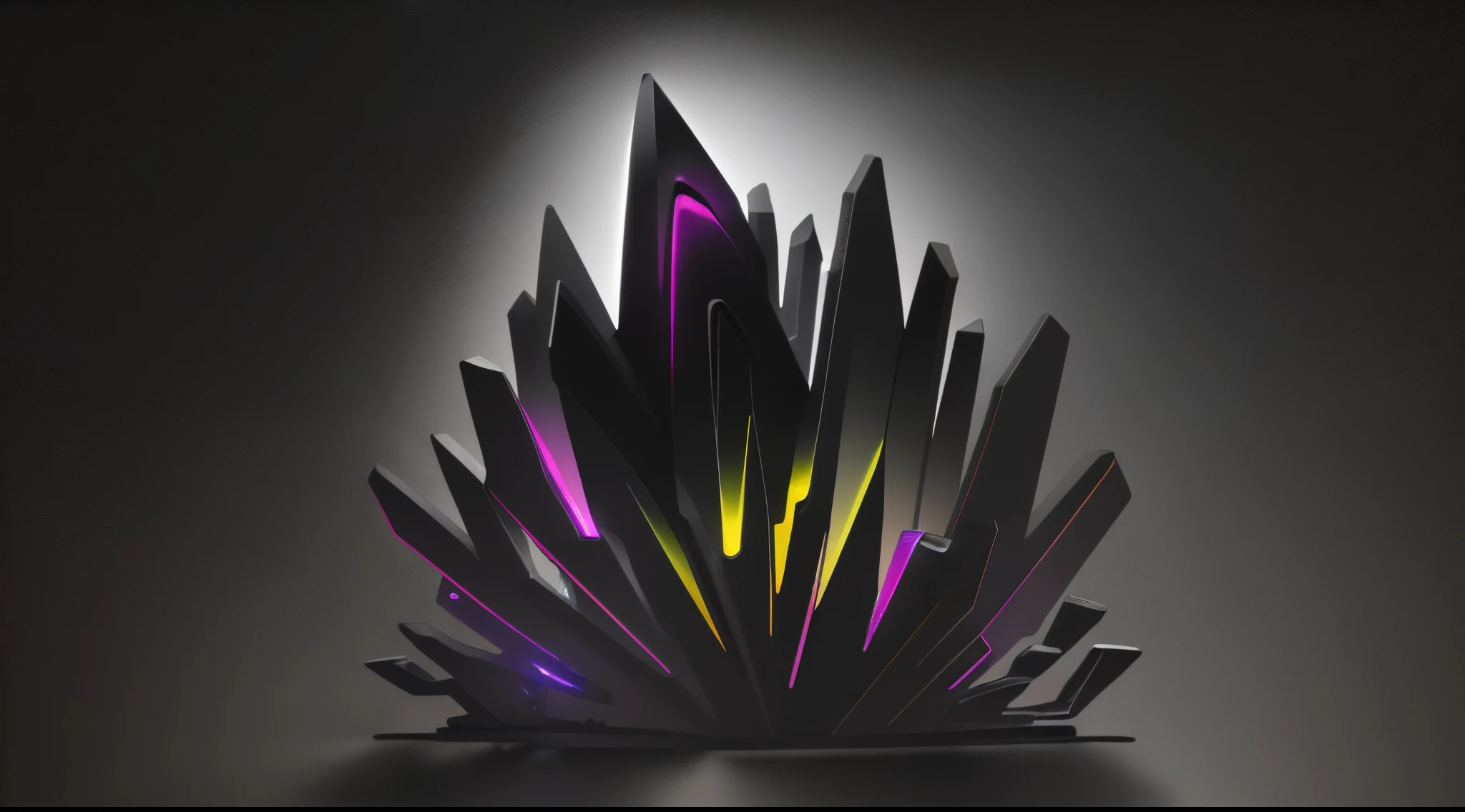 3d watercolor abstract, (dark black gradient background: 1.6) ,high resolution,high quality,colorful, light colors, electric, fantasy, (neon colors: 1.4), futuristic, space, obsidien, imaginary form, special geometry