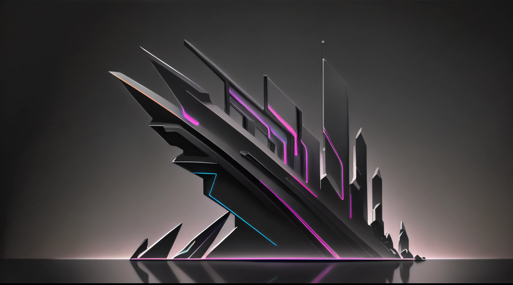 3d watercolor abstract, (dark black gradient background: 1.6) ,high resolution,high quality,colorful, light colors, electric, fantasy, (neon colors: 1.4), futuristic, space, obsidien, imaginary form, special geometry