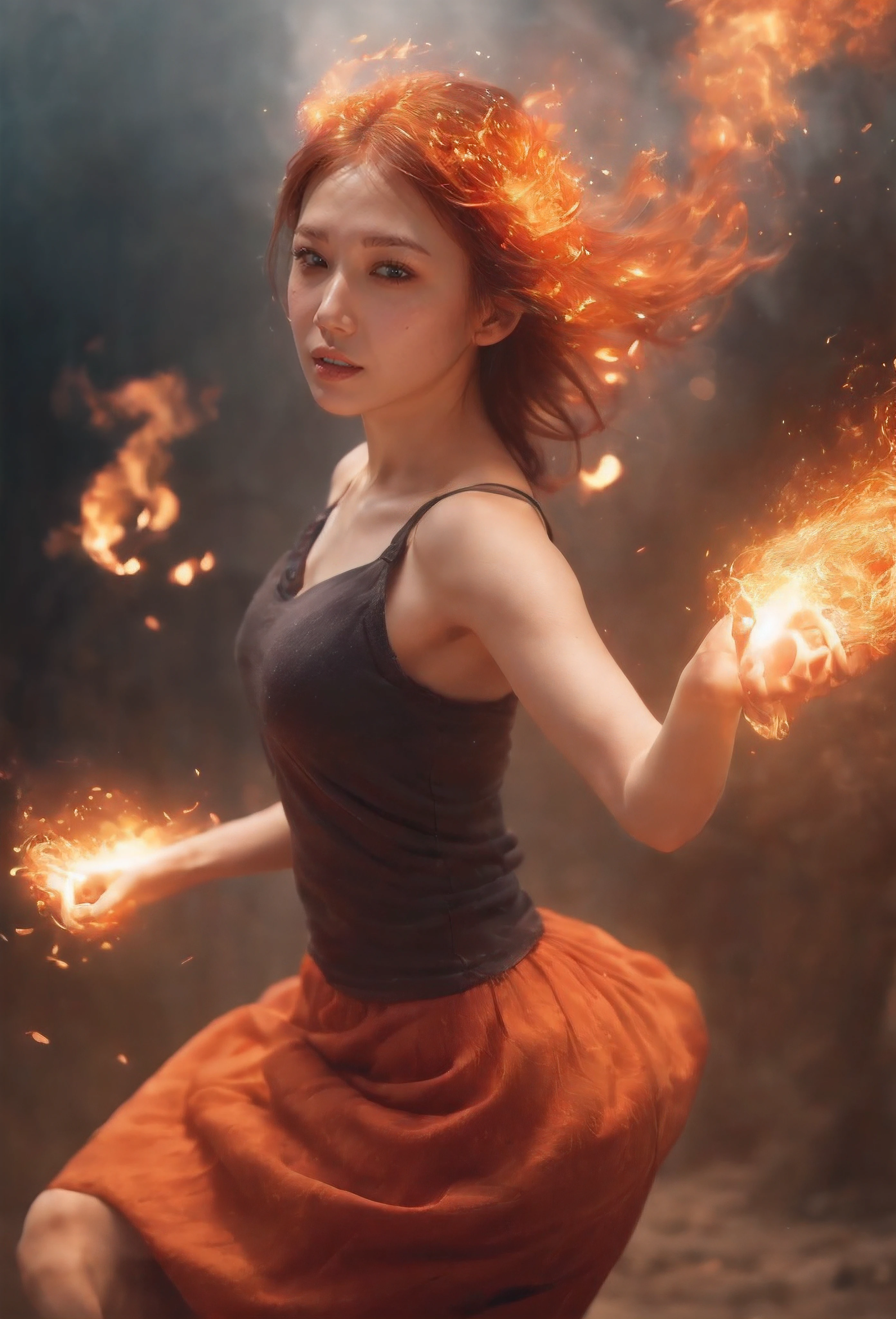 Beautiful asian girl with red lips, Her eyes shone like dreamy stars, glowing eyes, beautiful and detailed eyes, RAW photo,(high detailed skin:1), (realistic, photo-realistic:1.37), ultra high res, professional lighting , 8k uhd, dslr , high quality, film grain, Fujifilm XT3, RAW photo,, RAW photo,(high detailed skin:1), (realistic, photo-realistic:1.37), ultra high res, professional lighting , 8k uhd, dslr , high quality, film grain, Fujifilm XT3, RAW photo,
