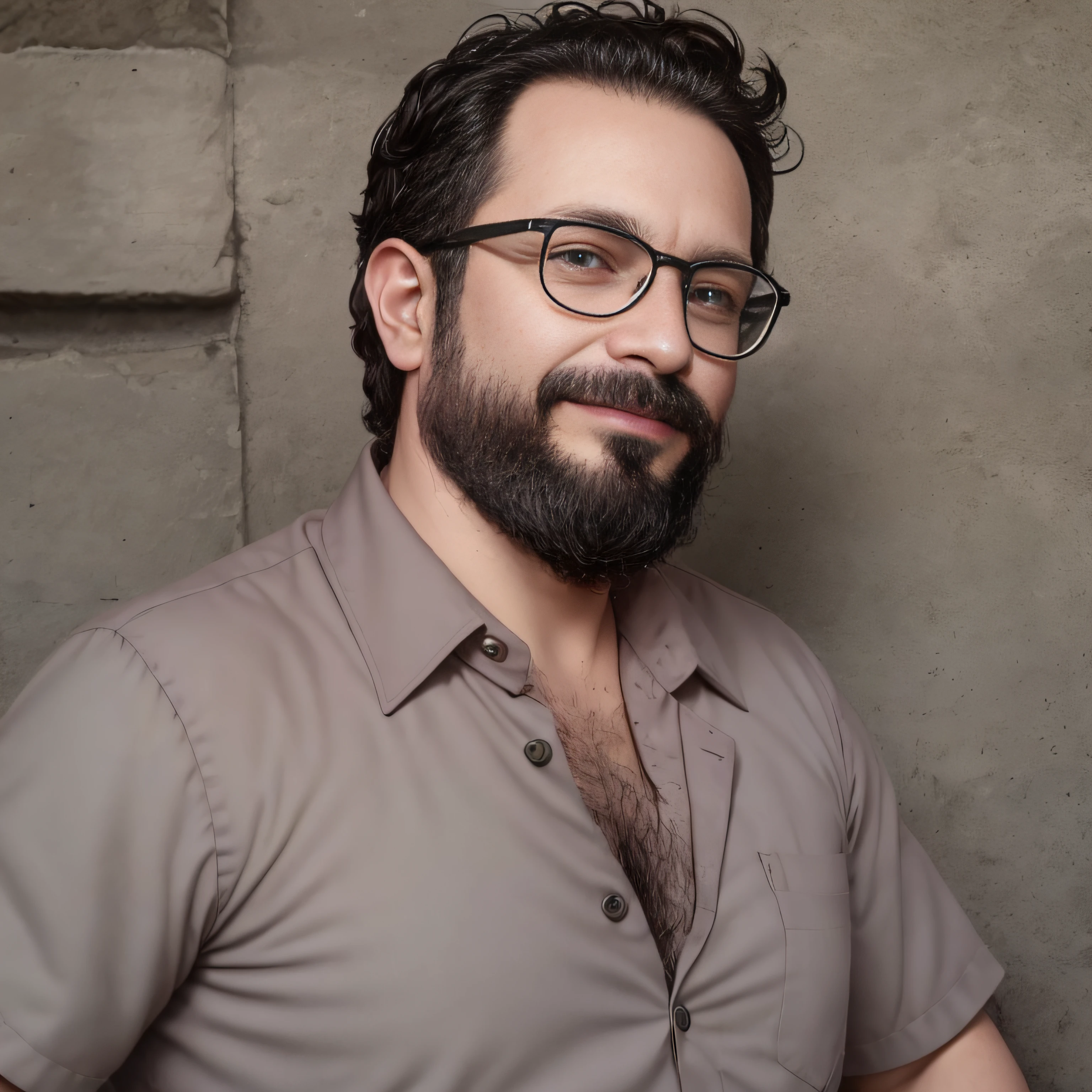 There is a man with glasses and a beard smiling for the camera, about 38 years of age, con gafas y perilla, con gafas nerdy y perilla, taken in the early 2020s, 45 year old men, David Rios Ferreira, 38-year old man, andres rios, photo of a 50-year-old white man