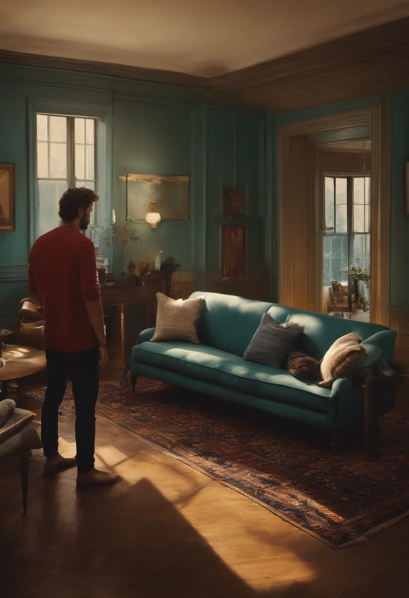 there is a man standing in a room with a remote control, hasan piker, borja, diego fazio, diego fernandez, zachary corzine, daniel mirante, background : diego fazio, arian mark, jay bauman, zac retz, sam shearon, nick drnaso, jake parker, asher duran, nicholas kalmakoff