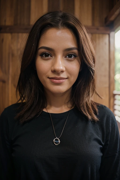 Fotografia de uma mulher muito bonita, com longos cabelos ondulados, pele castanha clara, olhos castanhos, corpo inteiro, despida bebendo vinho, face centrada, deitada na cama, sorriso suave, Rosto detalhado, efeito cinema, Fundo da imagem quarto de casa, editado no Adobe Premiere, 8k. Mais realista possivel