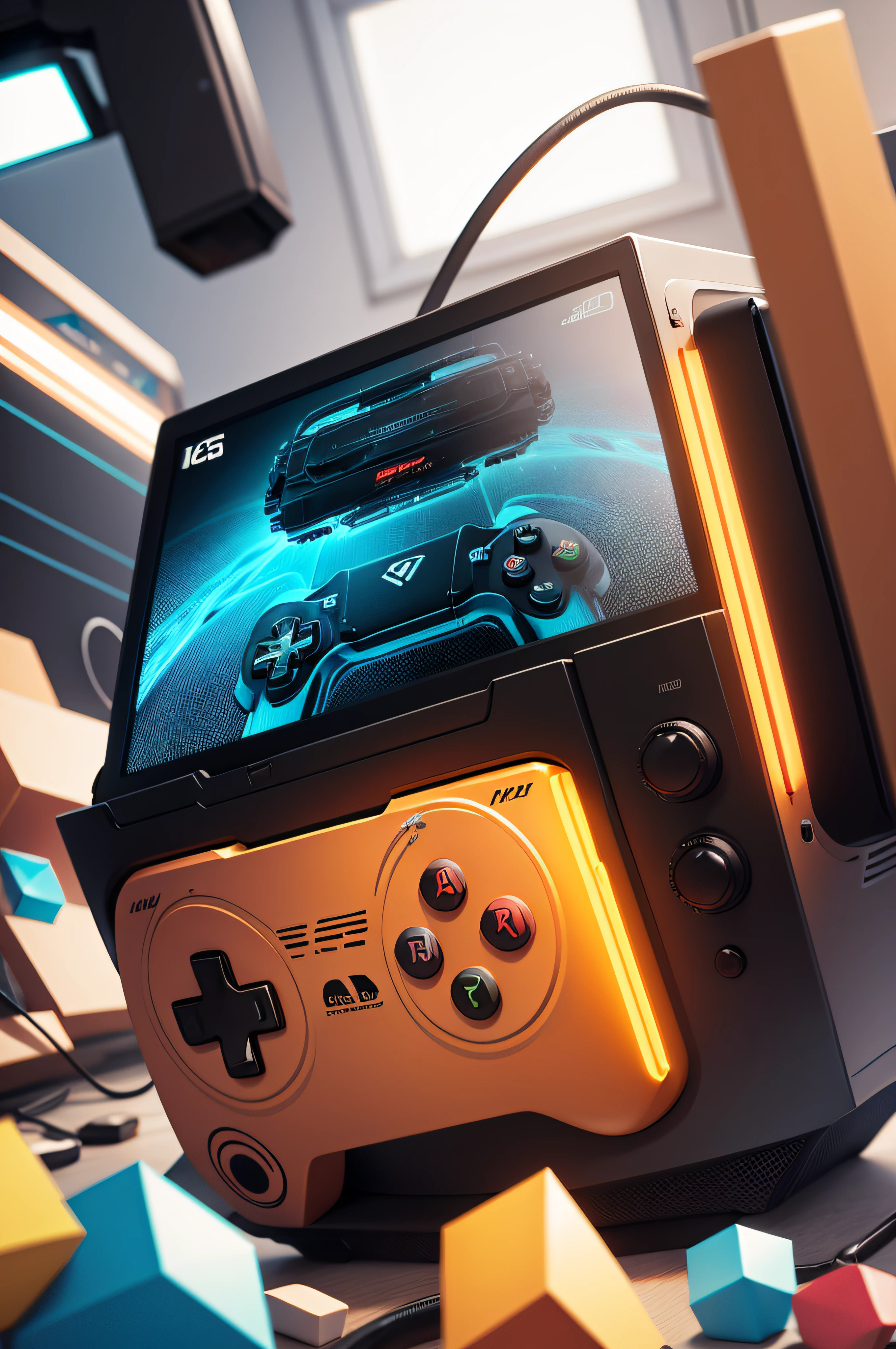 Desenhos abstratos sobre video games