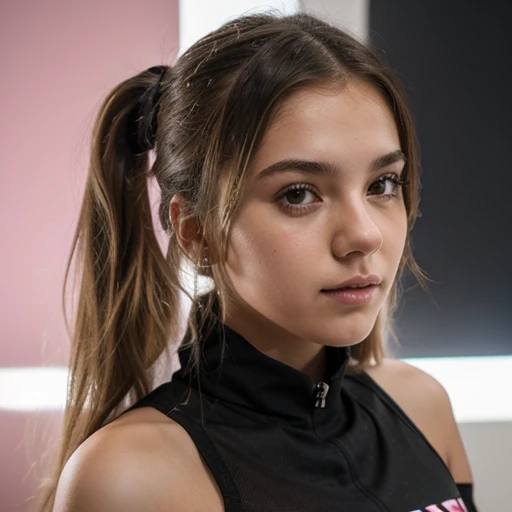 Very young teen girl, im engen sehr detaillierten top.
