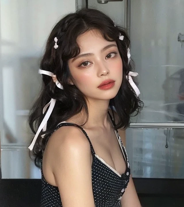 Hazla pelirroja y que su pelo sea brilloso