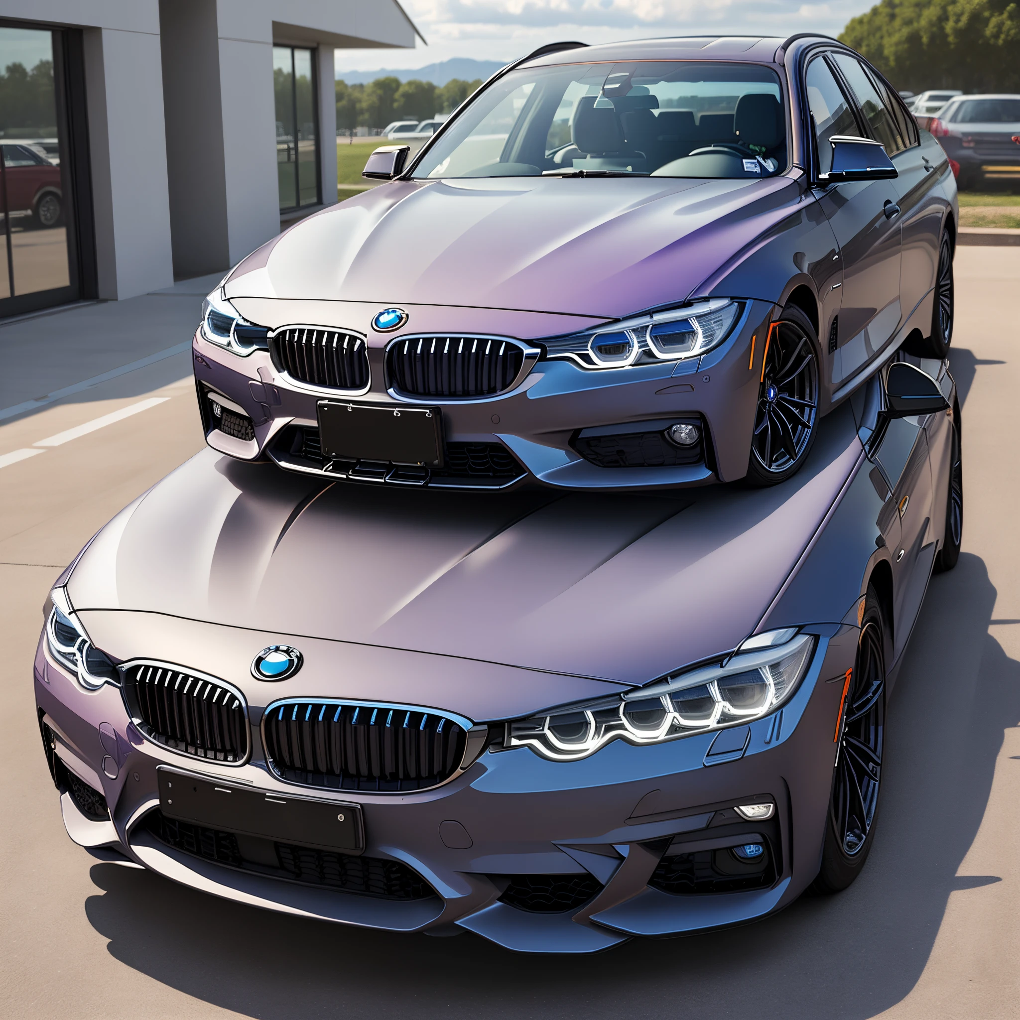 Dark purple 2015 bmw 328i red accents and black rims