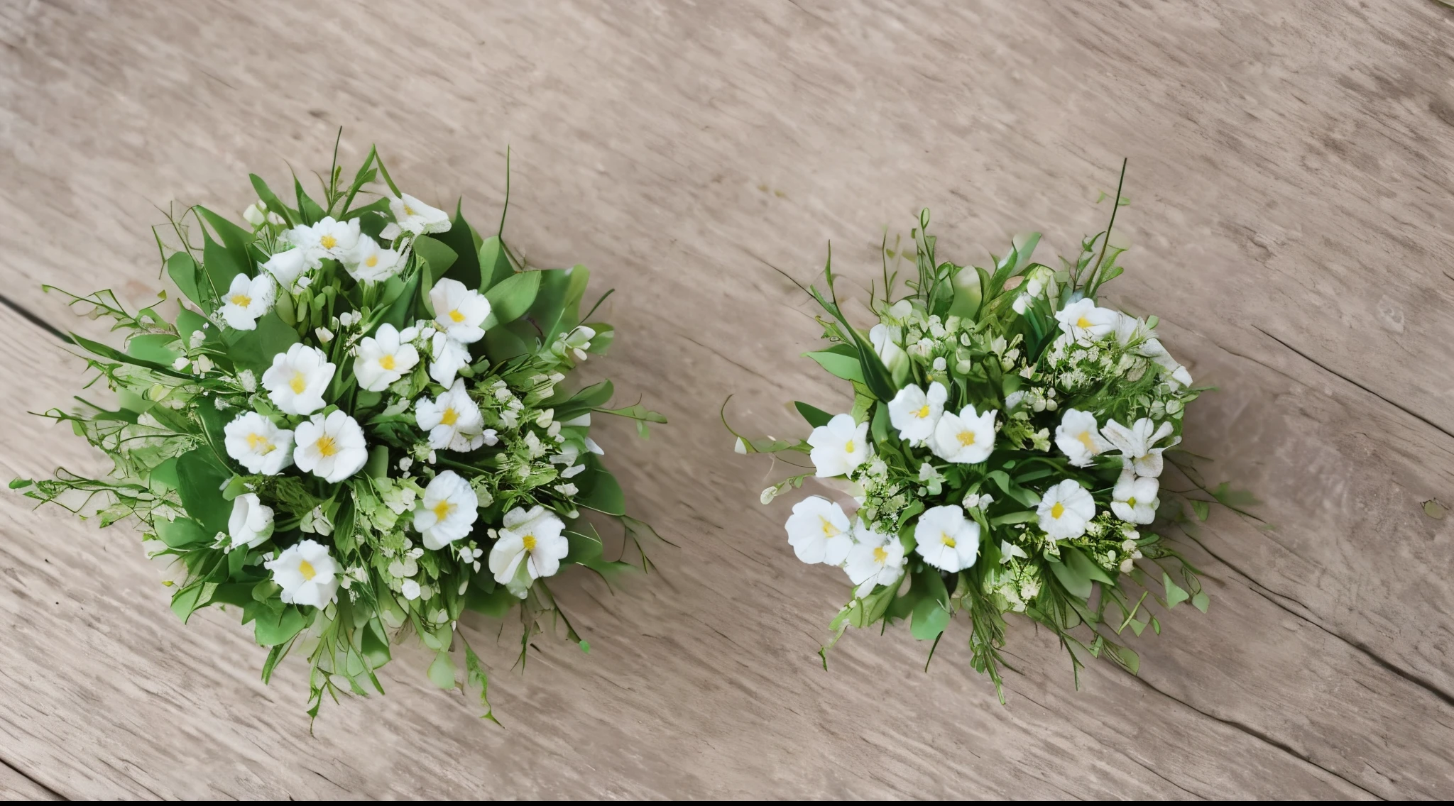 vert small spring flower posy, pastel spring natural flowers, hand tied, laid on rustic table, 14mm f1/8, full bunch, zoom out