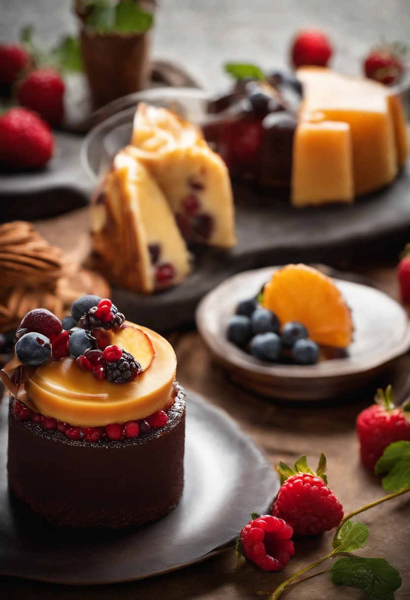 Photo Concept: Capture the beauty of a dessert creation, emphasizing presentation and tempting textures