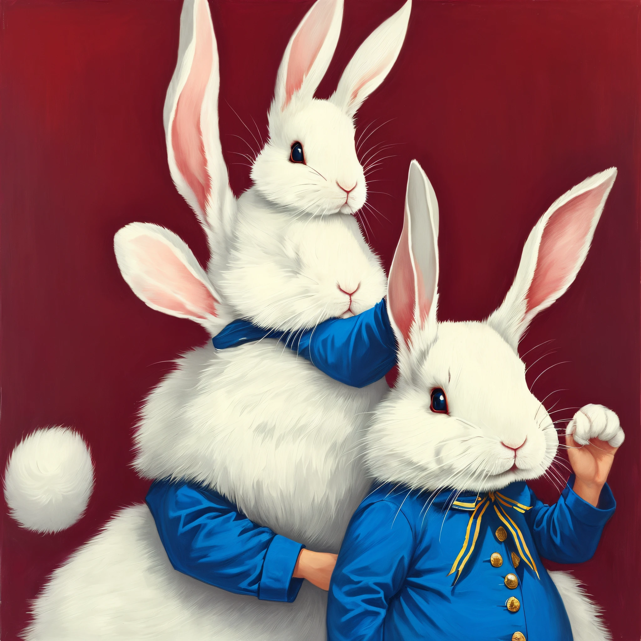 fat white rabbit