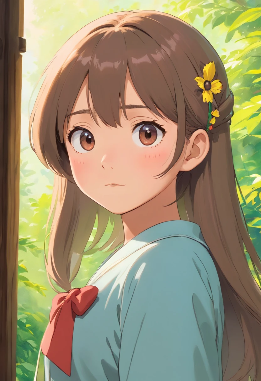 childhood playmate,exquisite facial features,Exquisite face of this girl's side angle