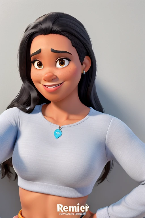 Uma mulher negra estilo disney pixar, alta, alta qualidade, melhor qualidade