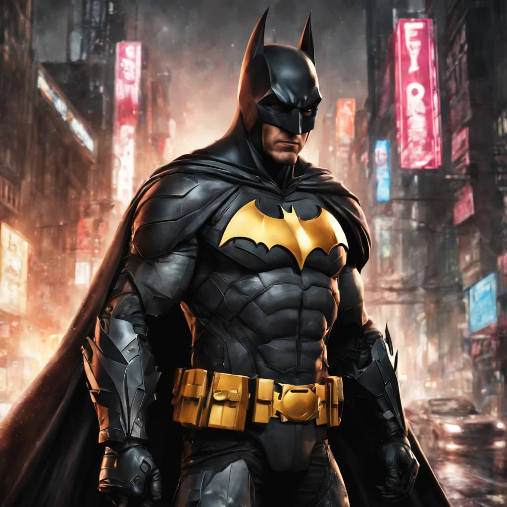 (best quality,4k,8k,highres,masterpiece:1.2),ultra-detailed,(realistic,photorealistic,photo-realistic:1.37),colorful,comic style,graphic design,mysterious atmosphere,dark shadows,gloomy background,elegant artistry,bold lines,contrasting colors,edgy visuals,striking composition,vibrant illustrations,stylized portraits,stark imagery,eye-catching logo,sleek typography,fierce batman symbol,attention-grabbing graphics,impressive artwork,artistic creativity,contrast between light and dark,imposing presence,unique and intricate details,alluring concept,great depth in design,attention to detail,professional execution