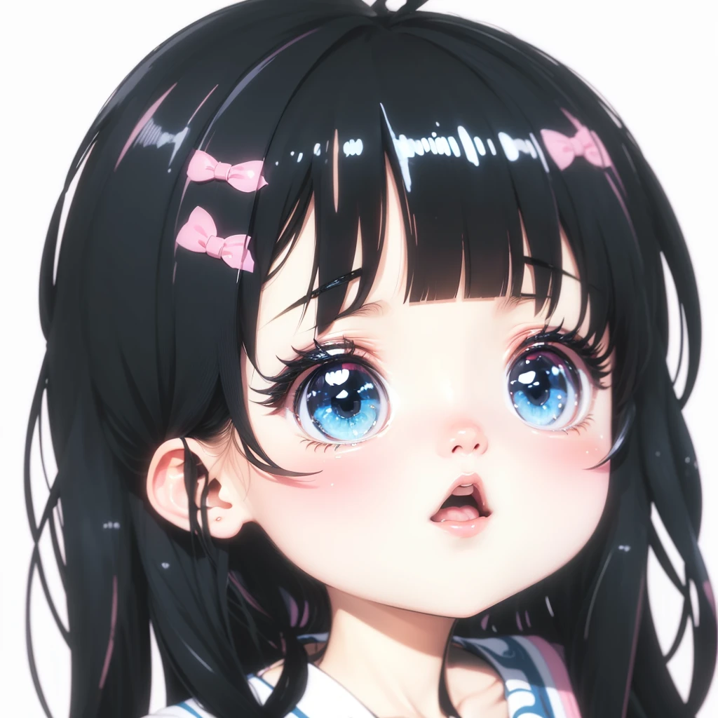 (best quality,4k,8k,highres,masterpiece:1.2),ultra-detailed,realistic,photorealistic:1.37,pink bow on the head,large detailed eyes,soft lips,anime-style visual,cute anime face,cute and expressive face,anime-style,adorable anime girl,cute anime girl face,cute anime style,adorable anime girl,anime style,girl with a adorable face,anime aesthetic,colorful palette,soft lighting,anime girl