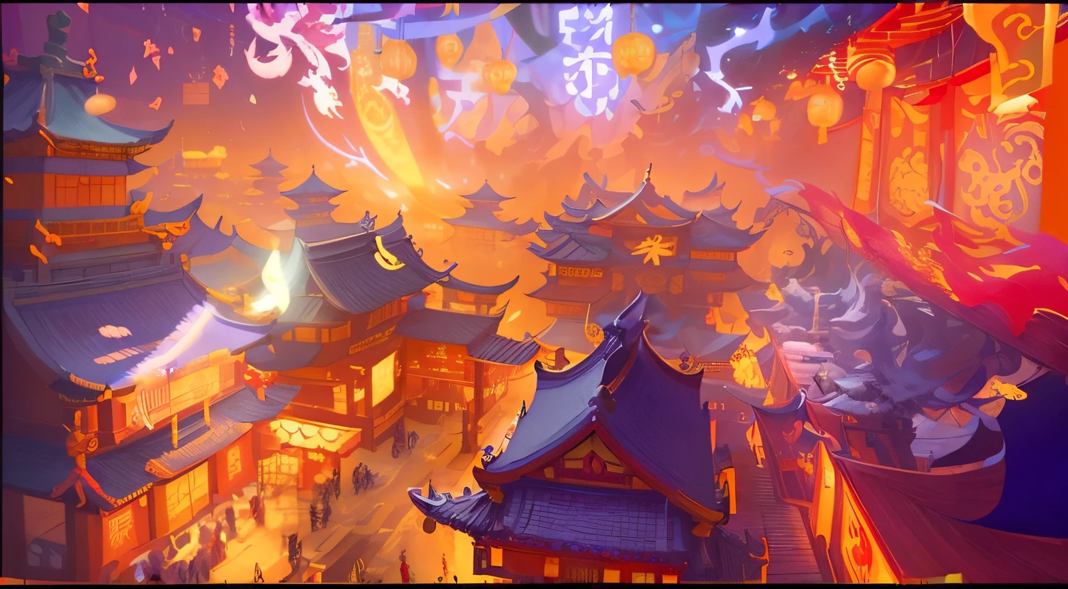 Description of slot machine，There are five different symbols at the top, Onmyoji theme. Artwork should show influence from the game《onmyoji》Inspiring detailed and intricate illustrations. The medium of this work is digital illustration. Other details include a game interface with a character selection screen and user interface cards. Images should be of high image quality，Resolution such as 4K, 8K, highers, An artistic masterpiece with ultra-detailed and realistic elements. The overall art style should reflect the essence of the Three Kingdoms of China, Influenced by the famous artist Qu Leilei，Inspired by Cao Xingping. The color palette should be vibrant and vivid, Capture the festive atmosphere of Zhongyuan Street, Also known as Ghost Festival. Lighting should create a dramatic atmosphere，Enhance the visual impact of your artwork.