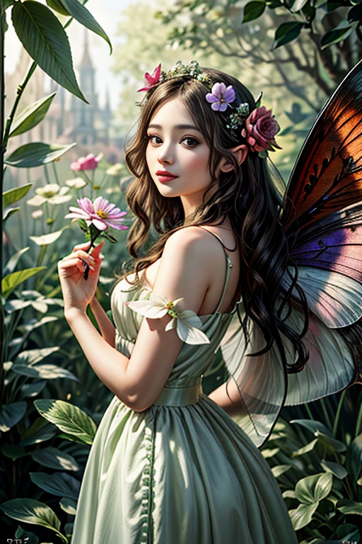 ((masterpiece, best quality,edgQuality)), edgFae, Flower Fairy, a fairy with a flower in the hand, Drawed in the style edg Fae,using edg, Ultra Definition, best quality, ultra 32k, ultra hd