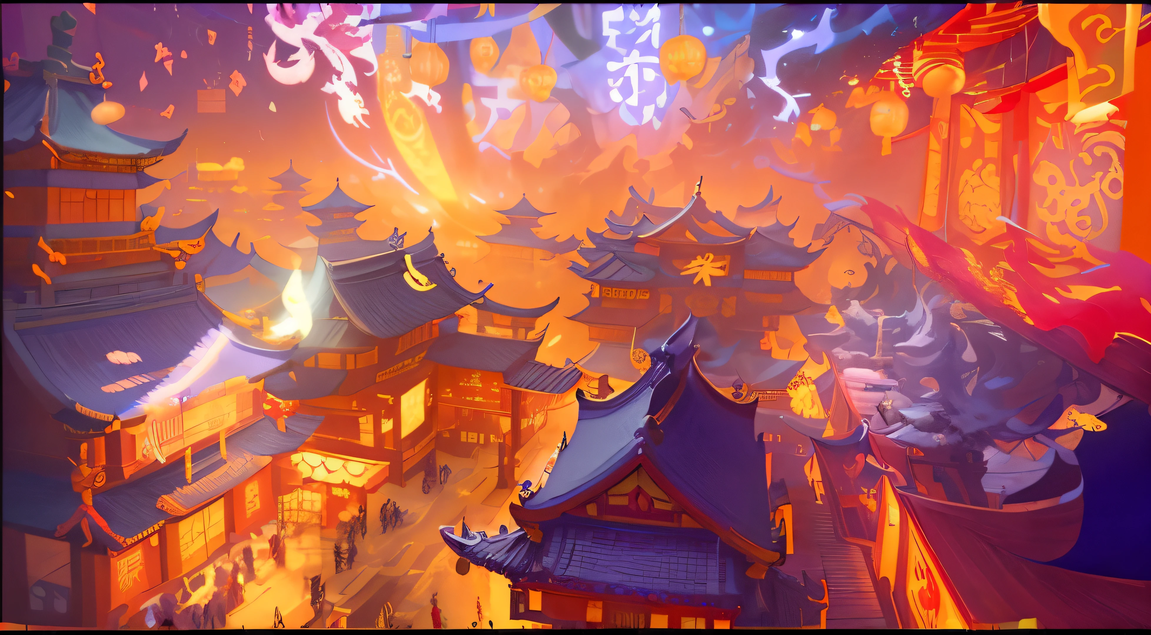 Slot Machine Description,There are five different symbols at the top, Onmyoji theme. Artwork should show the impact of the game《onmyoji》Inspiring detailed and intricate illustrations. The medium of this work is digital illustration. Other details include a game interface with a character selection screen and user interface cards. Images should be of high image quality,Resolution such as 4K, 8K, Higher, An artistic masterpiece with ultra-detailed and realistic elements. The overall art style should reflect the essence of the Three Kingdoms of China, Influenced by the famous artist Qu Leilei,Inspired by Cao Xingping. The color palette should be vibrant and vivid, Capture the festive atmosphere of Zhongyuan Street, Also known as Ghost Festival. Lighting should create a dramatic atmosphere,Enhance the visual impact of your artwork.