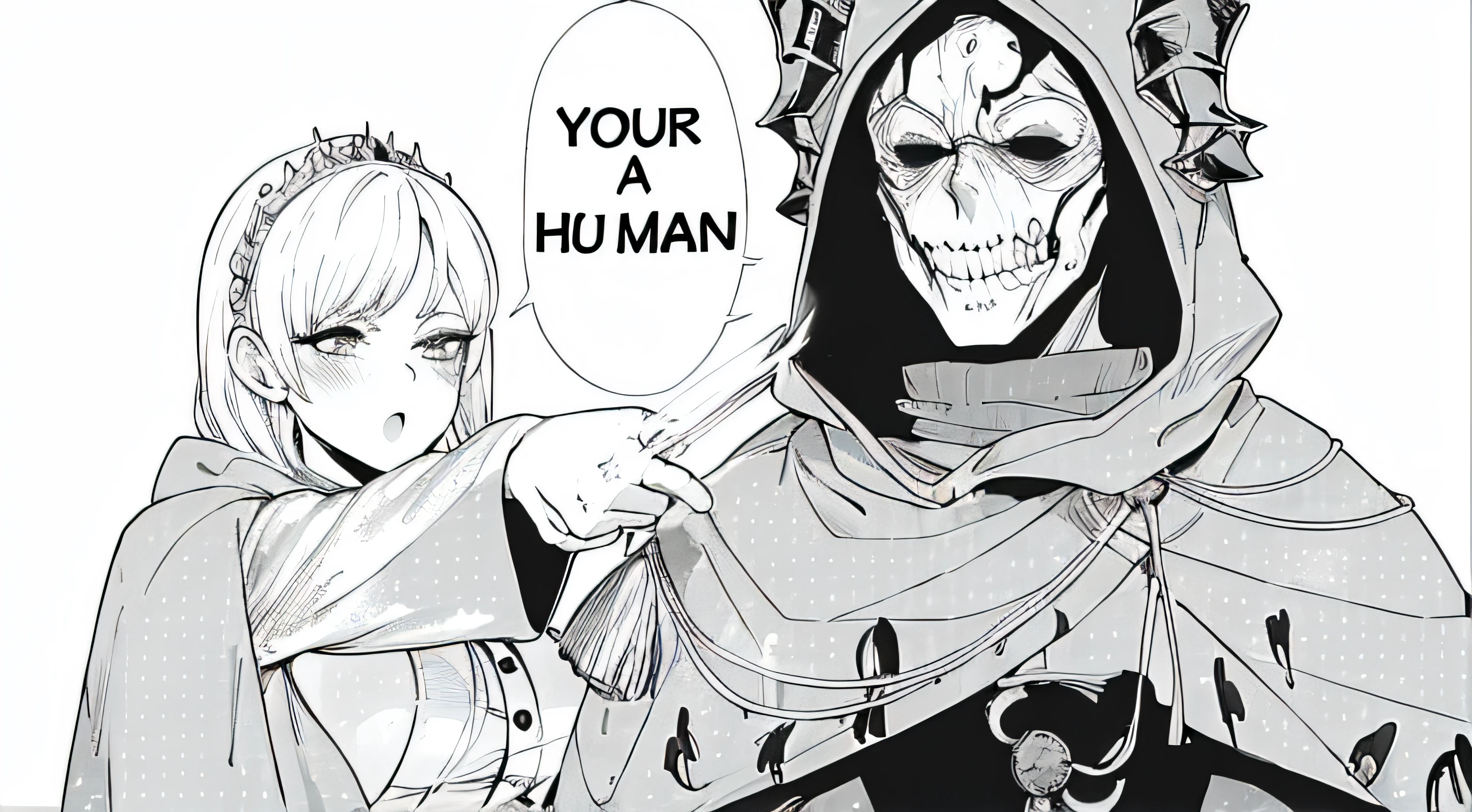 personagem de anime com desenho em preto e branco de um homem e uma mulher, em Berserk Manga, horror manga, black and white manga panel, berserk manga, de overlord, de berserk, Isekai manga panel, guilt manga, chainsaw man manga, black and white manga comic, as a manga panel, black and white manga, O Ceifador como um Assustador