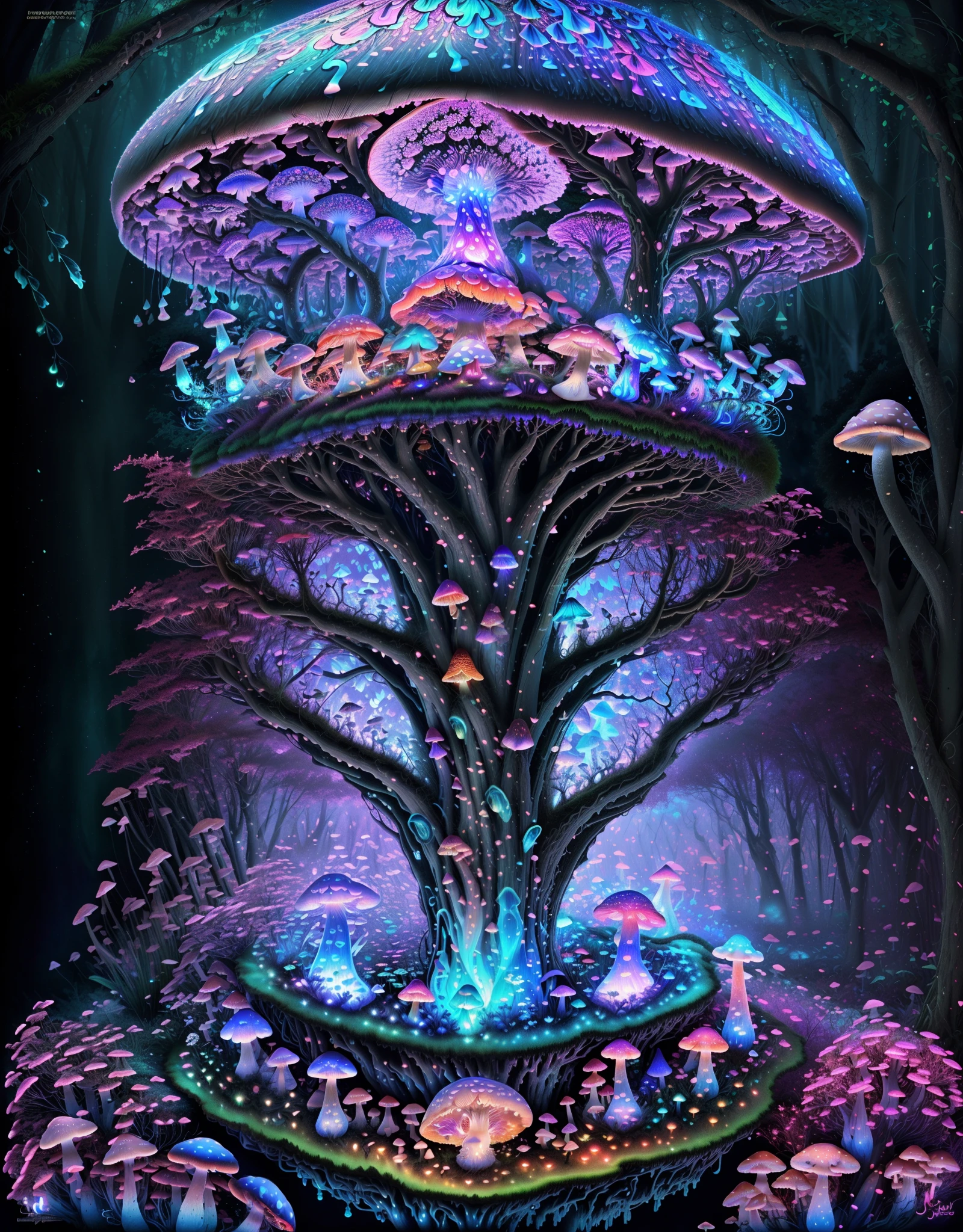(an awe-inspiring depiction of,majestic mushroom),(detailed black light art),(best quality,4k,8k,highres,masterpiece:1.2),ultra-detailed,(realistic,photorealistic,photo-realistic:1.37),(psychedelic,glowing),(vivid colors),(mysterious atmosphere),(intricate details),(black background),(ethereal),(bright neon lights),(magical),(illuminated),(mushroom cap),(shimmering),(colorful),(stunning),(fantastical),(contrast),(surreal),(dreamlike),(hypnotic),(enchanting),(captivating),(mesmerizing),(visually striking),(artistic),(otherworldly),(ethereal),(illuminating),(floating),(enigmatic),(twisting),(organic shape),(dazzling),(vibrant),(bold),(fluorescent),(transcendent),(ethereal),(trippy),(atmospheric),(glowing),(brilliant),(radiant),(glamorous),(cosmic)