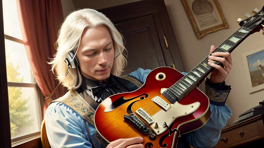Antonio Vivaldi playing electric guitar