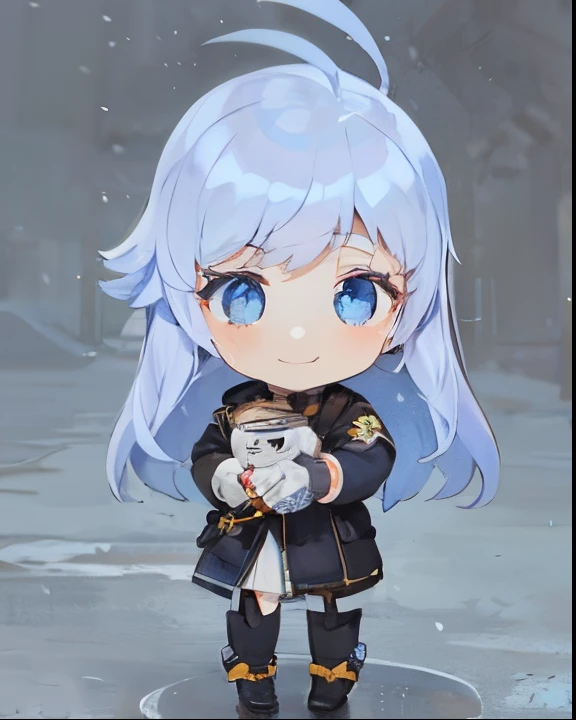 1girl, anime, beautiful, chibi, smile