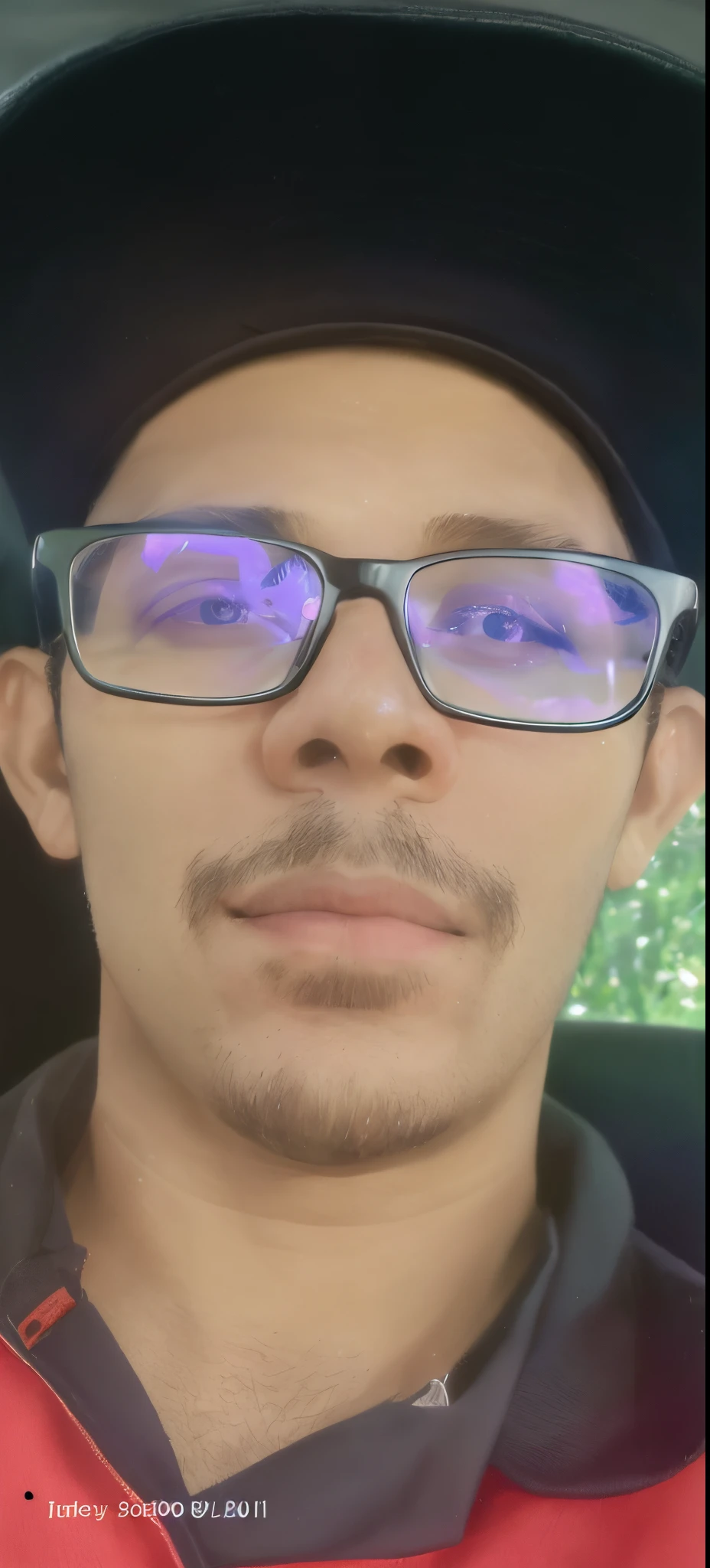 arafed man wearing glasses and a hat in a car, with glasses and goatee, 38 years old, 3 , 4 0 years old man, 3 2 years oldy glasses and goatee, 2 7 years old, (38 yearsyears old, 2 9 years old, 45 ye