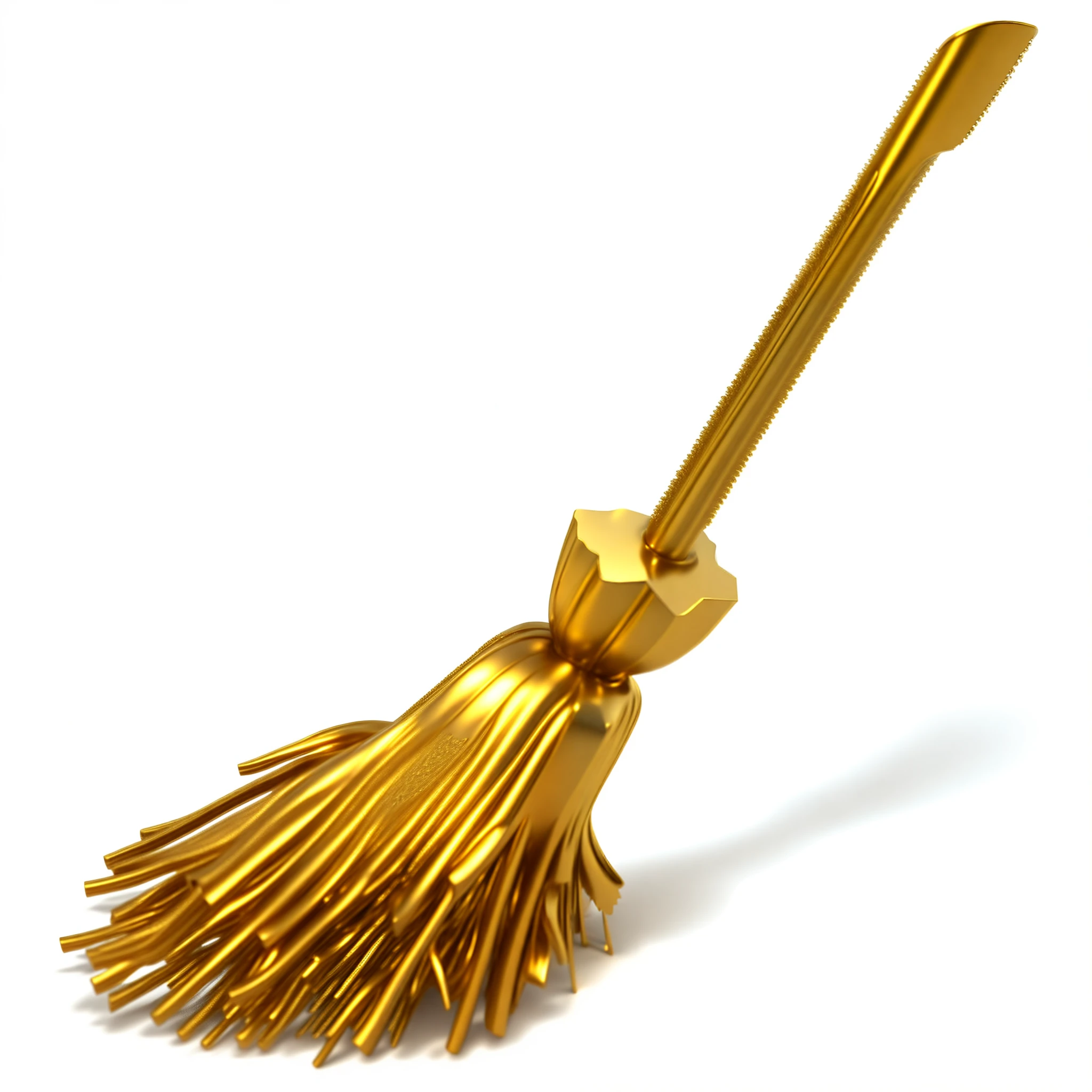 SD 2.5,LoRa,3D,Beautiful trophy in the shape of a golden broom,Golden broom on black and gold base,Shine brightly,Extremely delicate CG,High- sharpness,3D rendering ray tracing,Octane Renderer Blender Renderer,C4D renderer--Niji 5--Expressive style--S 180