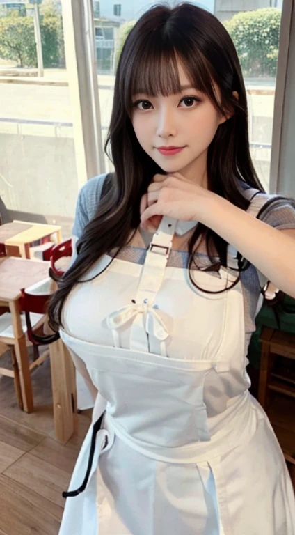 top-quality、8K、profetional lighting、Beautiful skin、gargantuan butt、(huge beautiful breasts),Very slender、Two beautiful kindergarten teachers、beautidful eyes,Beautiful hair、preschool teacher、(pinafore、kindergarten teacher apron)、Children's playground、