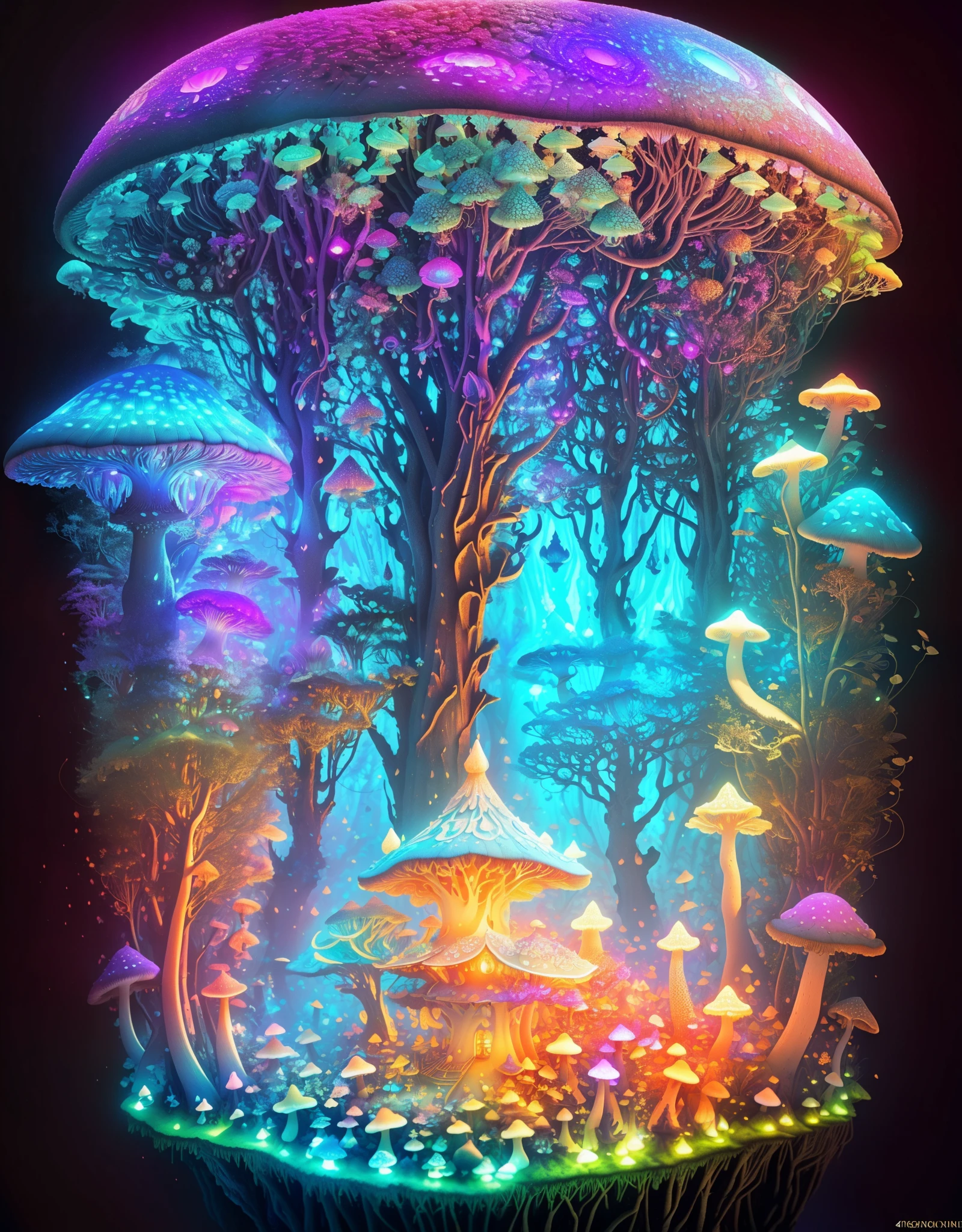 (an awe-inspiring depiction of,majestic mushroom),(detailed black light art),(best quality,4k,8k,highres,masterpiece:1.2),ultra-detailed,(realistic,photorealistic,photo-realistic:1.37),(psychedelic,glowing),(vivid colors),(mysterious atmosphere),(intricate details),(black background),(ethereal),(bright neon lights),(magical),(illuminated),(mushroom cap),(shimmering),(colorful),(stunning),(fantastical),(contrast),(surreal),(dreamlike),(hypnotic),(enchanting),(captivating),(mesmerizing),(visually striking),(artistic),(otherworldly),(ethereal),(illuminating),(floating),(enigmatic),(twisting),(organic shape),(dazzling),(vibrant),(bold),(fluorescent),(transcendent),(ethereal),(trippy),(atmospheric),(glowing),(brilliant),(radiant),(glamorous),(cosmic)